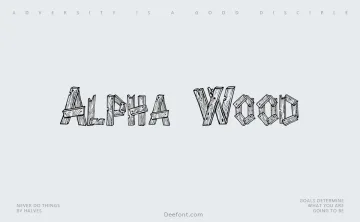 Alpha Wood Font