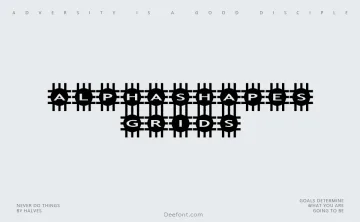 AlphaShapes grids Font