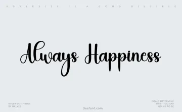 Always Happiness Font
