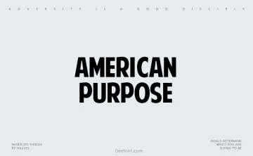 American Purpose Font