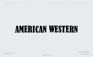 American Western Font