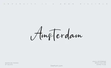Amsterdam Script Typeface