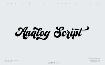 Analog Script Font