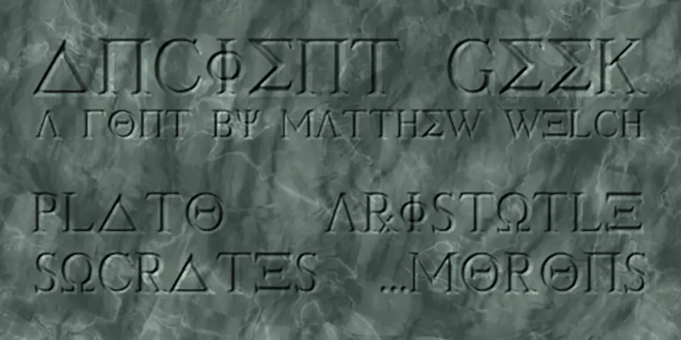 Ancient Geek Font
