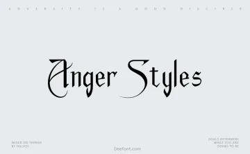 Anger Styles Font