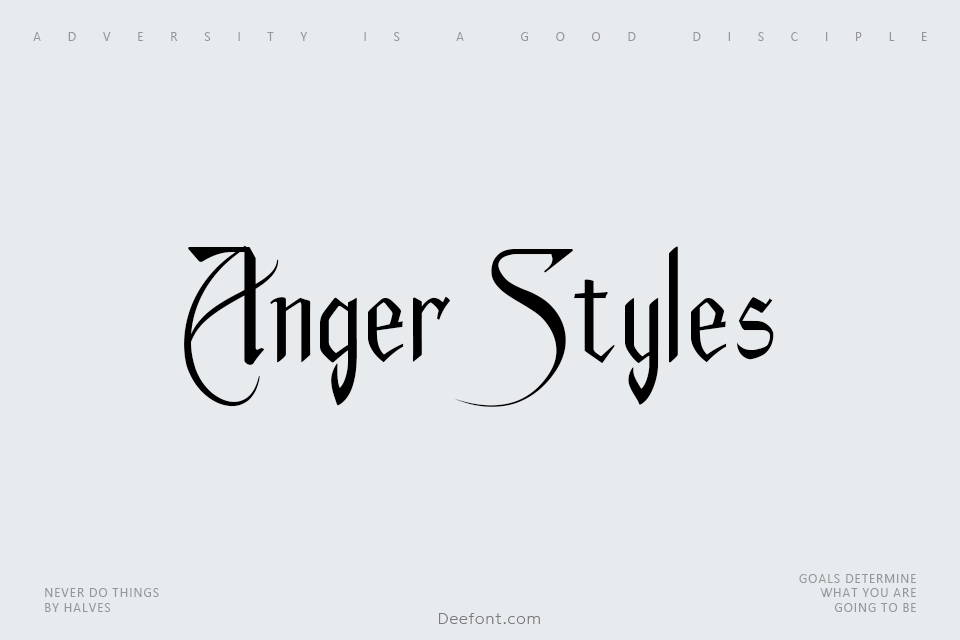 Anger Styles Font