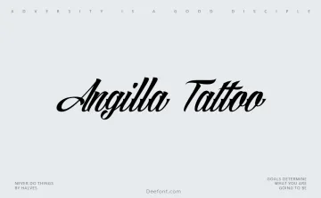 Angilla Tattoo Font