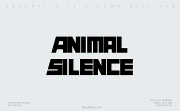 Animal Silence Font
