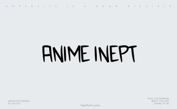 Anime Inept Font