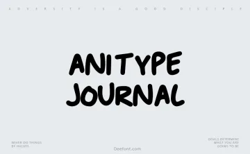Anitype Journal Font
