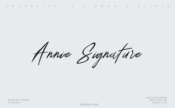 Annie Signature Font