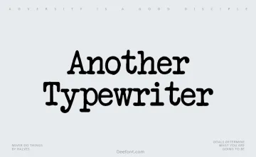 Another Typewriter Font