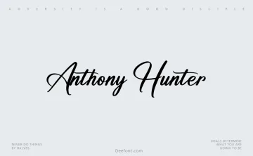 Anthony Hunter Font