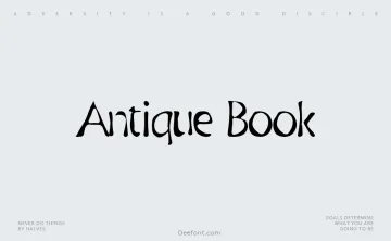 Antique Book Font