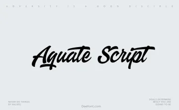 Aquate Script Font