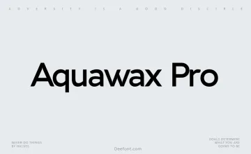 Aquawax Pro Font Family