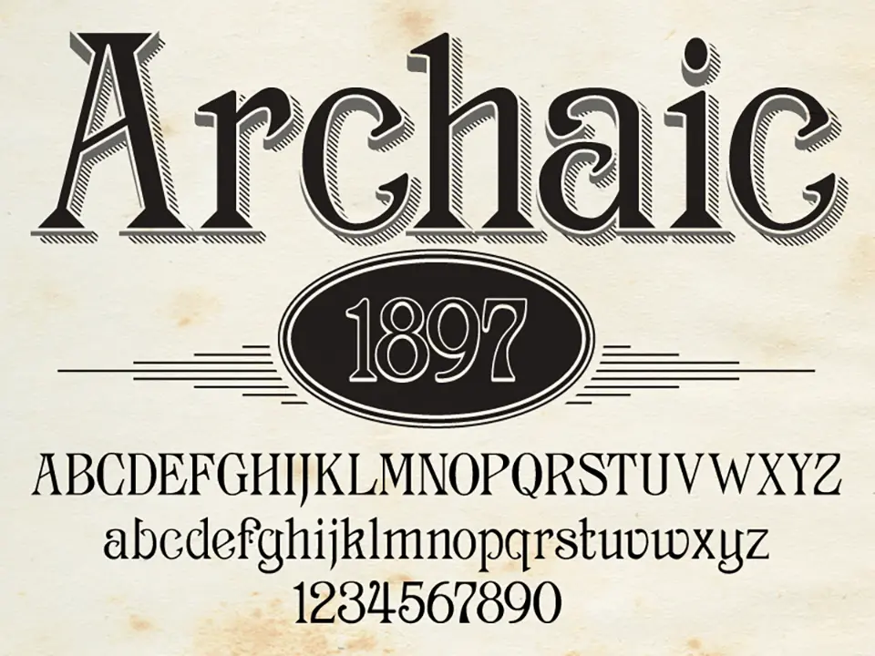 Archaic 1897 Font