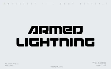 Armed Lightning Font