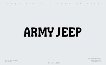 Army Jeep Font