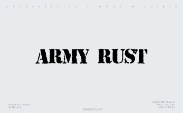 Army Rust Font