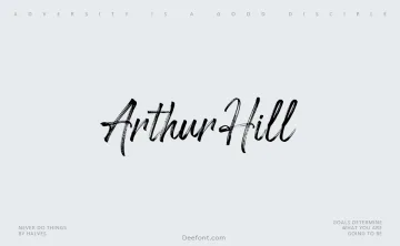 Arthur Hill Font