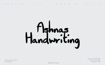 Ashnas Handwriting Font