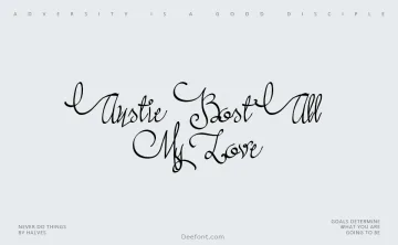 Austie Bost All My Love Font