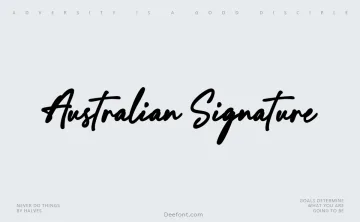 Australian Signature Font
