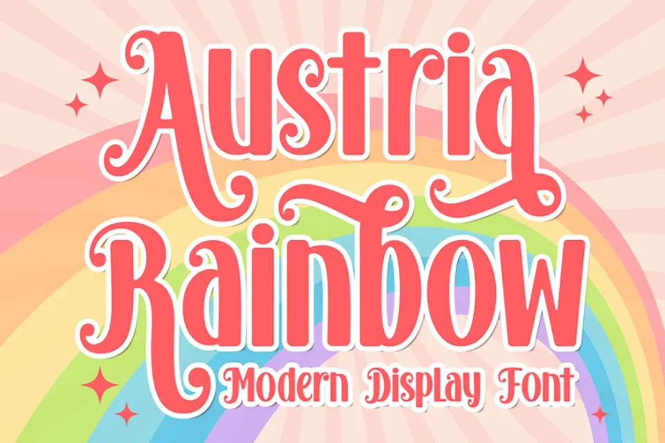 Austria Rainbow Font
