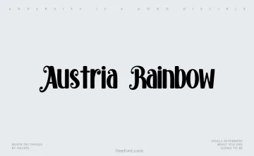Austria Rainbow Font
