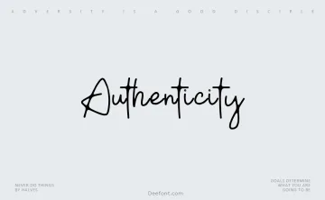 Authenticity Font