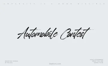 Automobile Contest Font