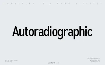 Autoradiographic Font