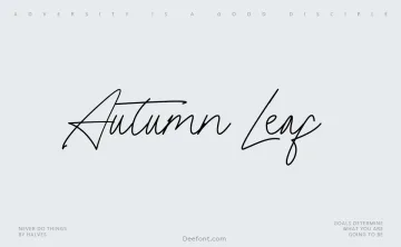 Autumn Leaf Font