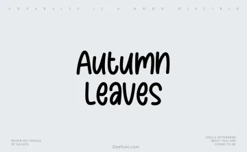 Autumn Leaves Font