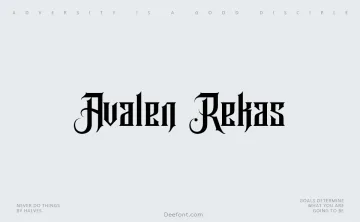 Avalen Rekas Font