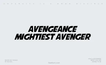 Avengeance Mightiest Avenger Font