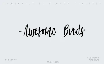Awesome Birds Font