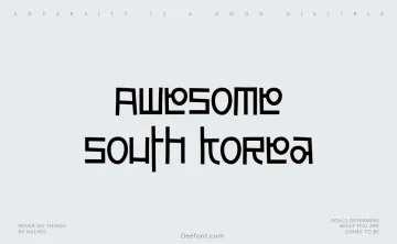 Awesome South Korea Font