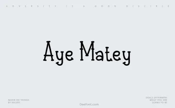 Aye Matey Font