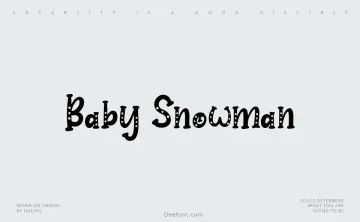 Baby Snowman Font