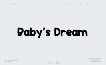 Baby’s Dream Font