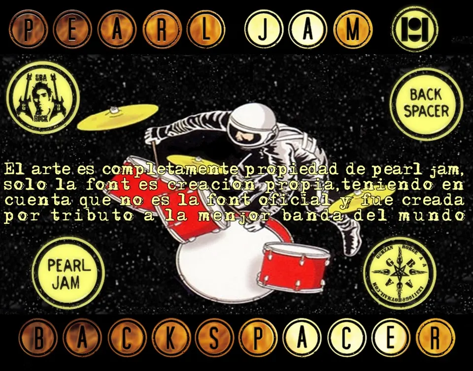 Backspacer Tribute To Pearl Jam Font