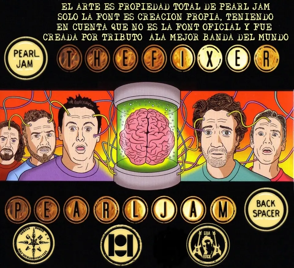 Backspacer Tribute To Pearl Jam Font