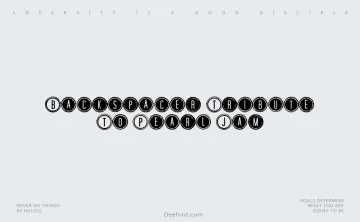 Backspacer Tribute To Pearl Jam Font