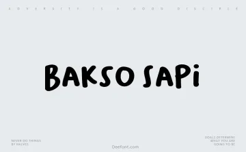 Bakso Sapi Font