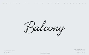 Balcony Font