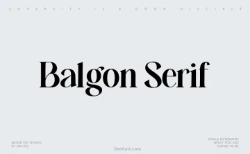 Balgon Serif Font