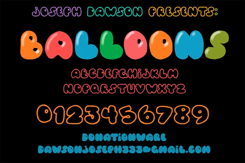 Balloons! Font