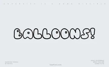 Balloons! Font